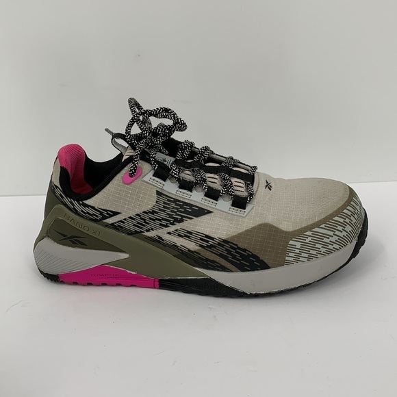 Reebok Work Nano X1 shoe sneaker composite safety toe gray pink women 7 WIDE 7W - Picture 1 of 8